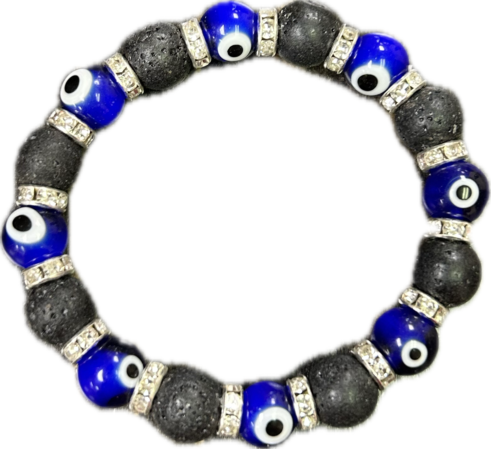 Evil Eye Lava Bracelet - Lighten Up Shop