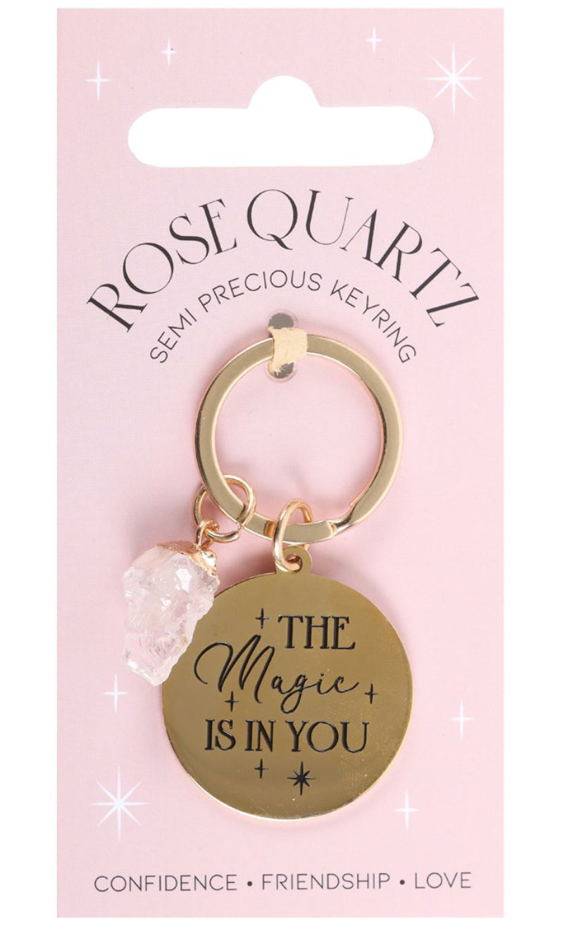 The Magic Is In You Rose Quartz Keychain - Lighten Up Shop