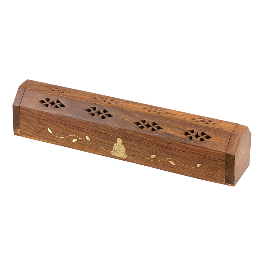 Wood Incense Holder - Buddha - Lighten Up Shop