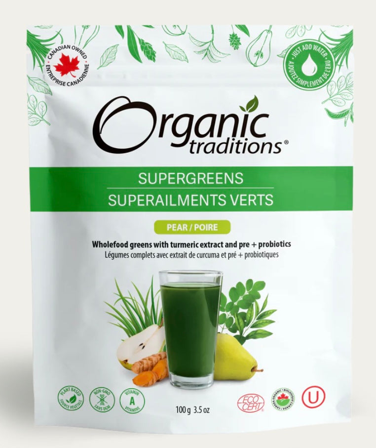 Organic Traditions Supergreens  100g - Lighten Up Shop