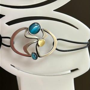 Leather Cat’s Eye Bracelet - Lighten Up Shop