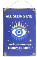 Evil Eye Metal Sign - Lighten Up Shop