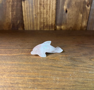 Rose Quartz Dolphin - Lighten Up Shop