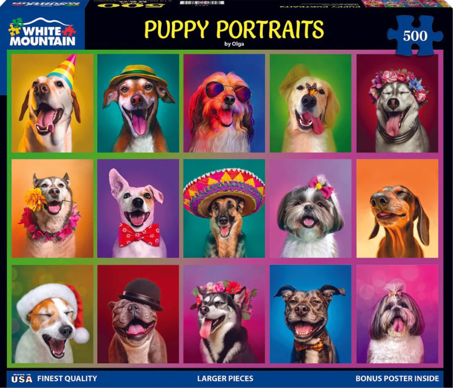 Puppy Portraits Puzzle 500pc