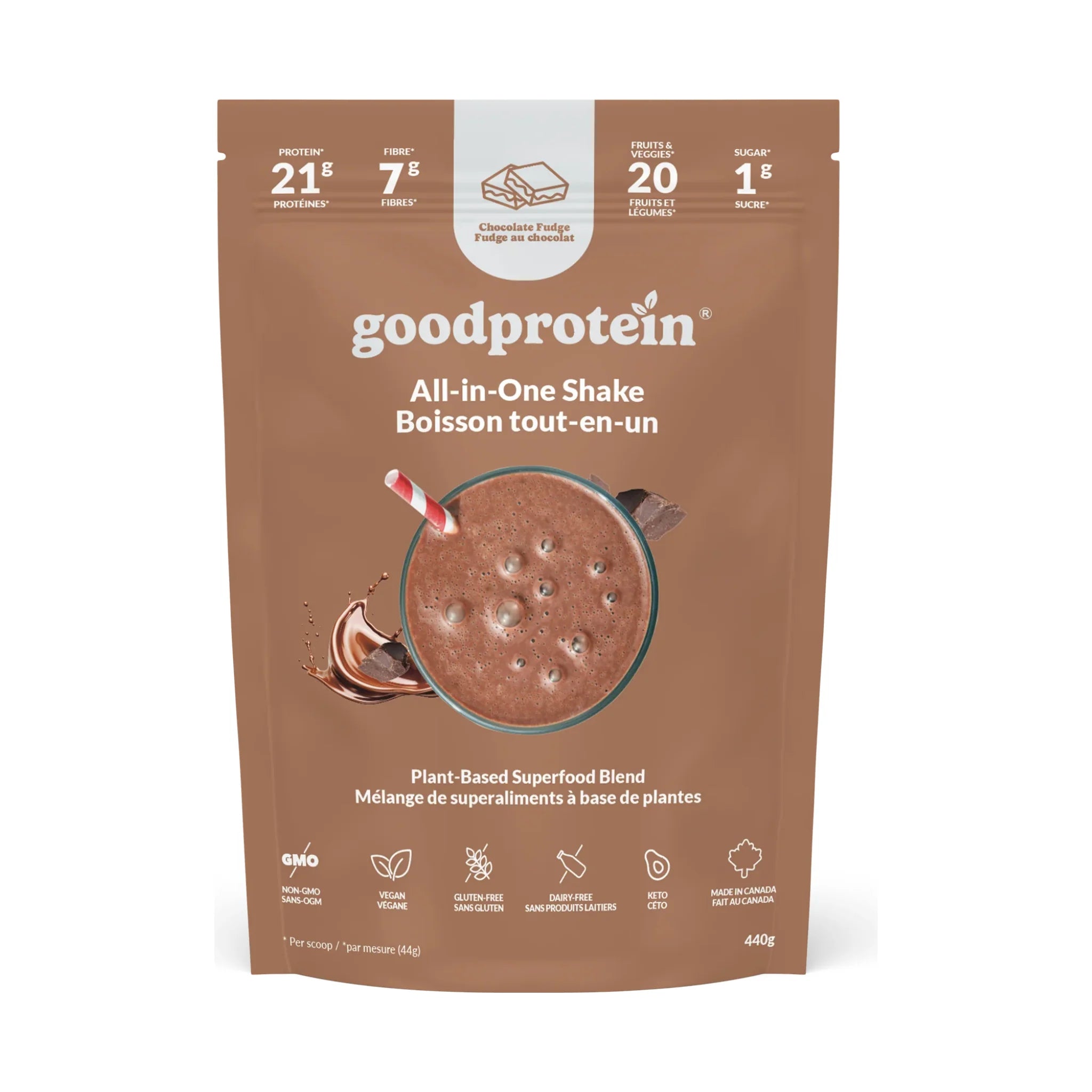 Good Protein Chocolate Fudge All-In-One Shake 440g - Lighten Up Shop