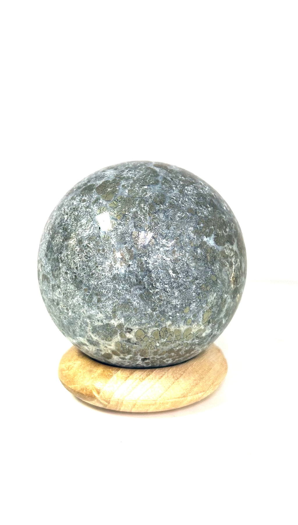 Marcasite in Chalcedony Sphere - Lighten Up Shop