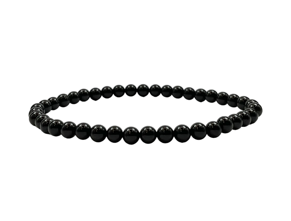 Black Tourmaline Bracelet 4mm - Lighten Up Shop