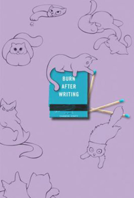 Burn After Writing Journal (Purple Cats) - Lighten Up Shop