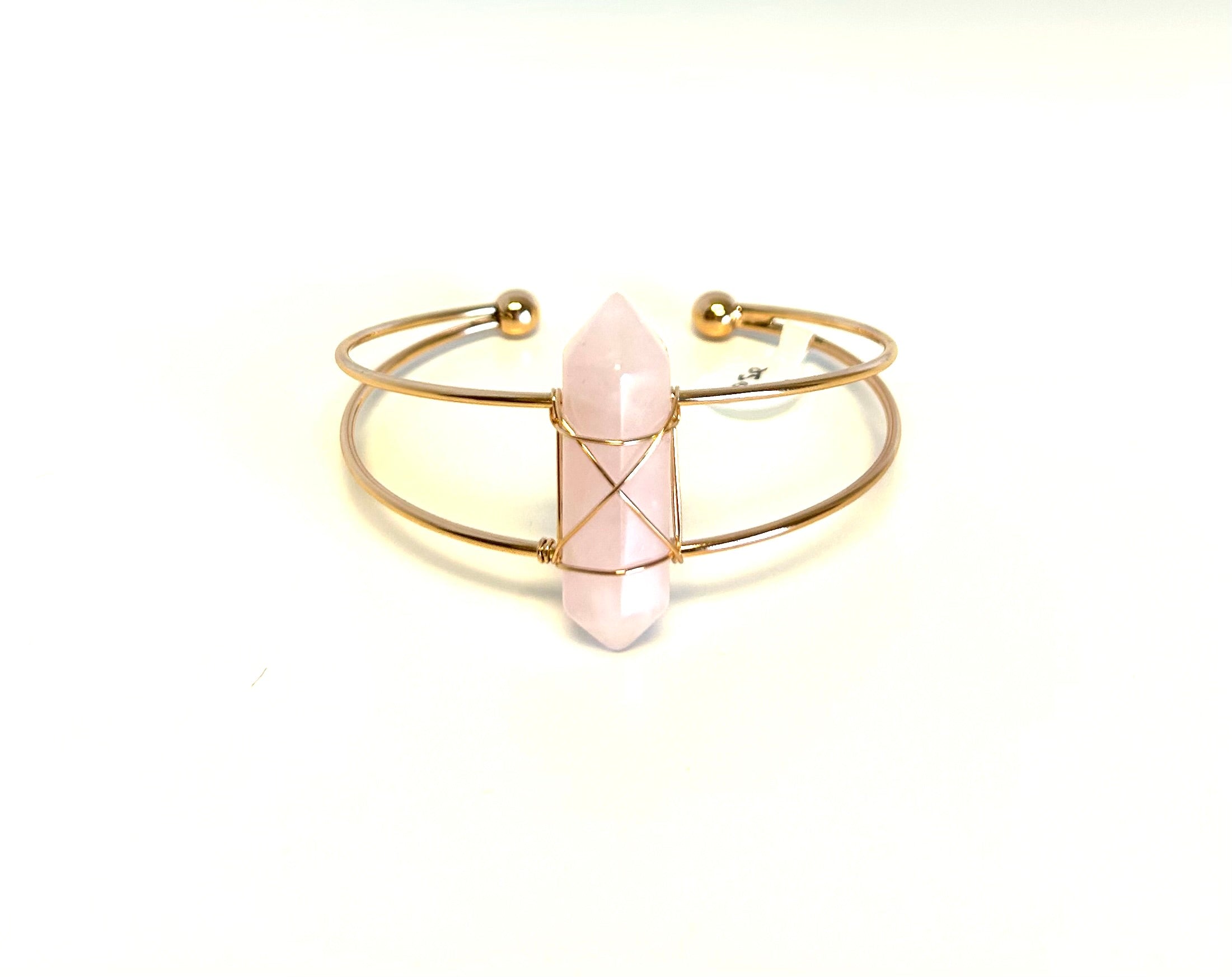 Rose Quartz Double Point Adjustable Bracelet