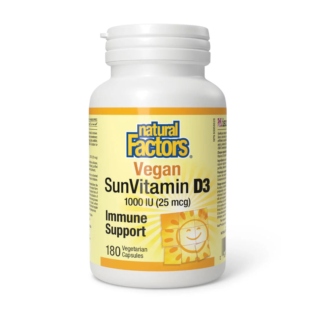 Vegan Vitamin D3 1000IU 180 Capsules - Lighten Up Shop