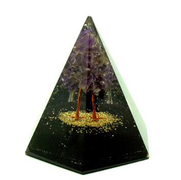 Six Sided Tree of Life Orgonite Pyramid - Lighten Up Shop