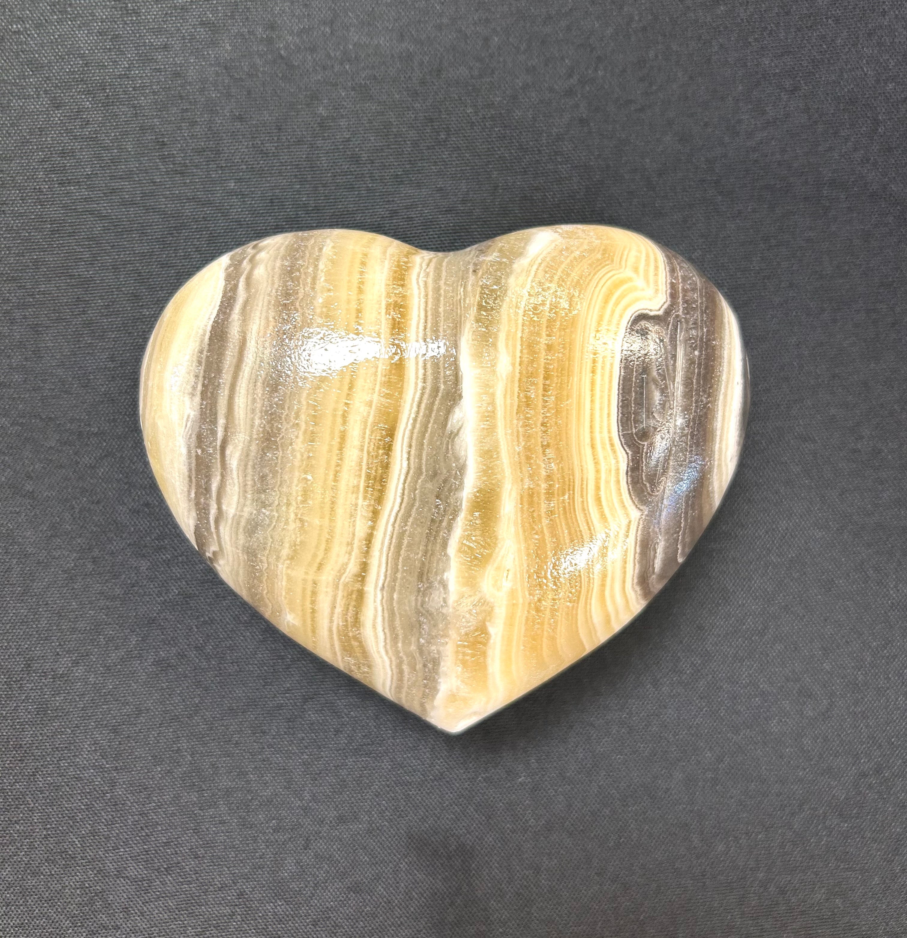 Black Phantom Calcite Heart