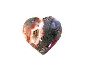 Red Moss Agate Heart