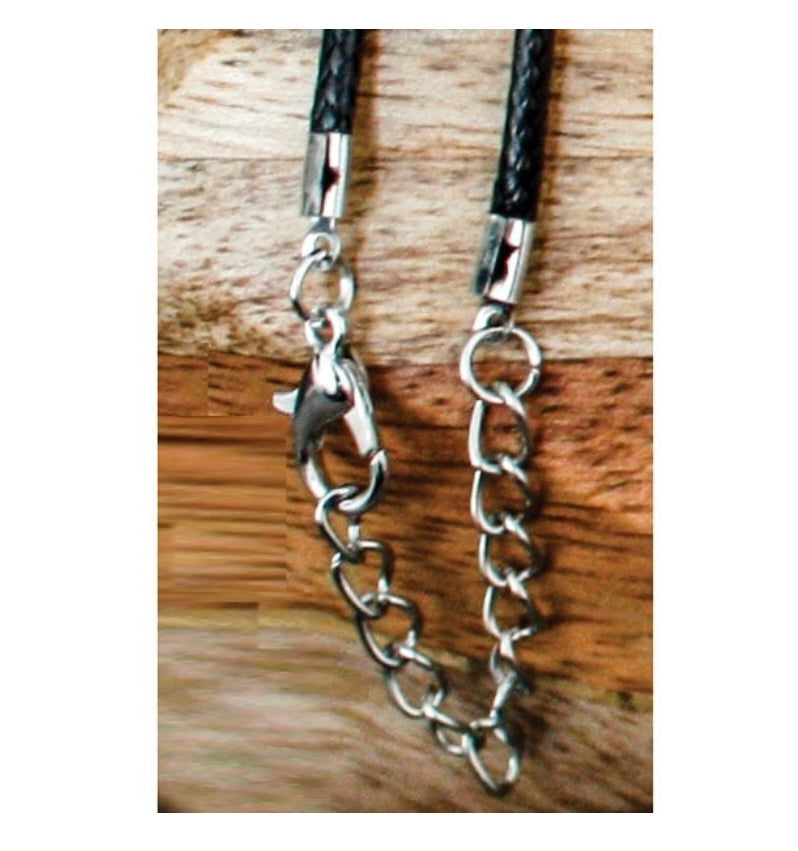 Black Cord Necklace with Clasp - Lighten Up Shop