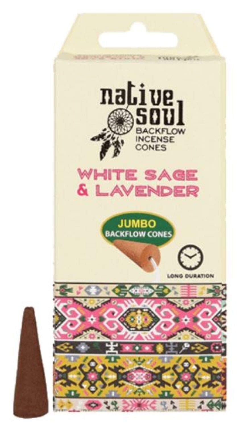 White Sage & Lavender Backflow Incense Cones - Lighten Up Shop