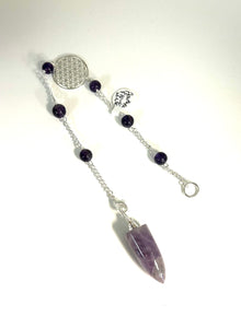 Amethyst Flower of Life Pendulum - Lighten Up Shop