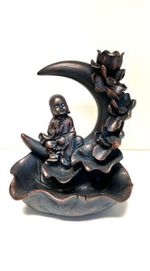 Monk on Moon Backflow Incense Burner