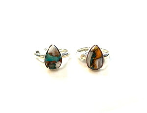 Oyster Turquoise Teardrop Ring - Lighten Up Shop