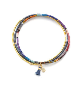 Chromacolor Miyuki Bracelet Trio - Dark Multi/Gold