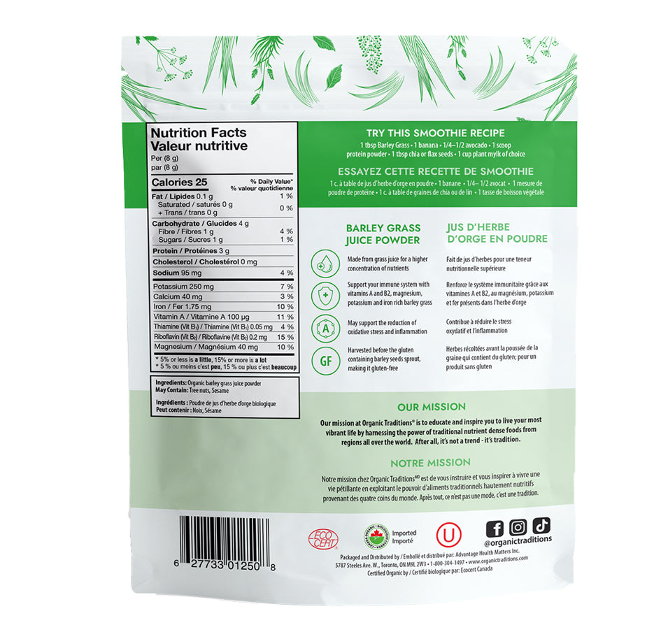 Organic Traditions Barley Grass (150g)