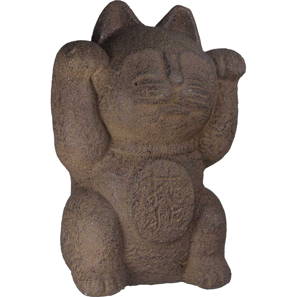 Maneki Neko Volcanic Statue 9”