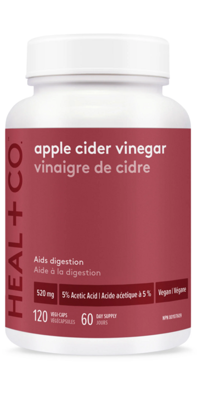 Heal + Co Apple Cider Vinegar - 120 Capsules - Lighten Up Shop