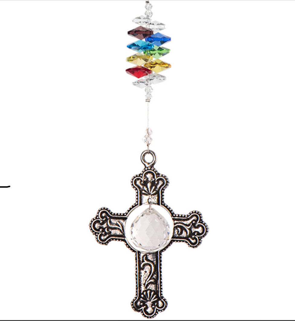 Cross Suncatcher Pewter - Lighten Up Shop