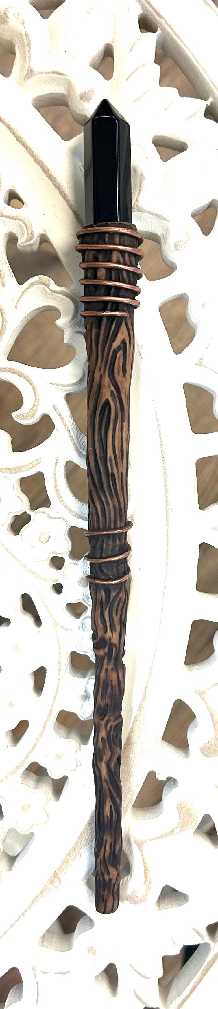 Magic Wand Black Obsidian