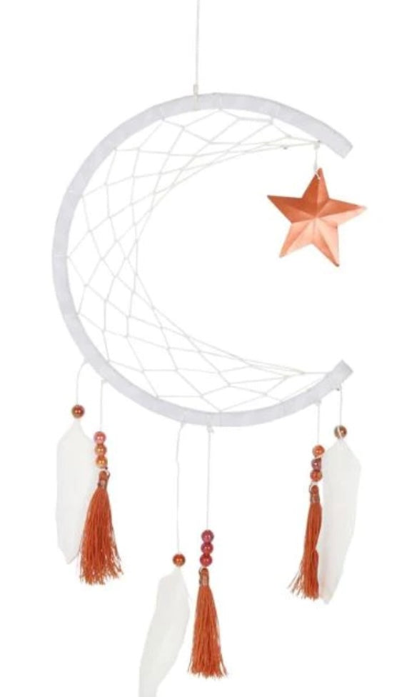 White Cresent Moon Dreamcatcher - Lighten Up Shop