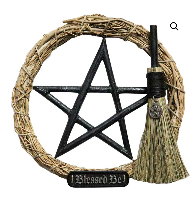 Protection Wreath With Broom/Pentacle