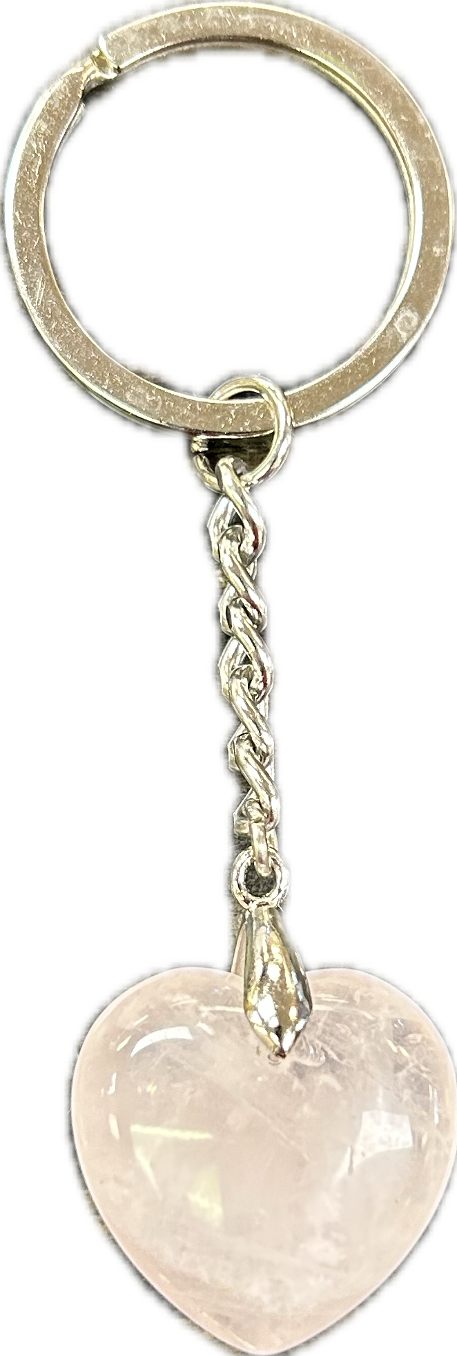 Rose Quartz Heart Keychain - Lighten Up Shop