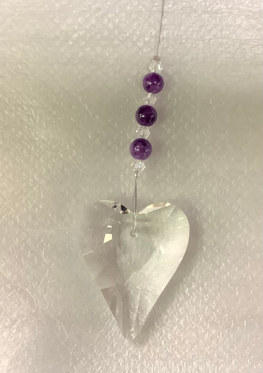 Amethyst Heart Suncatcher - Lighten Up Shop