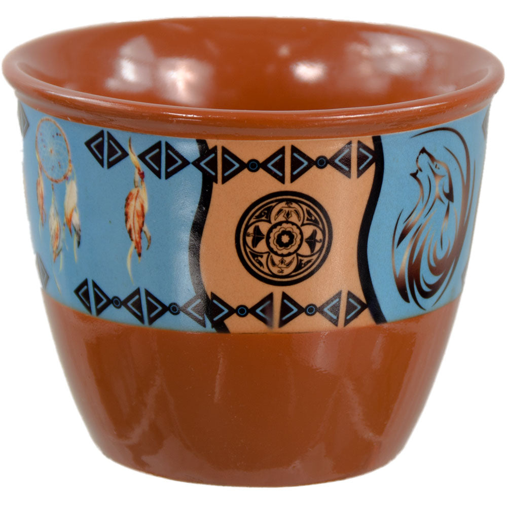 Ceramic Smudge Pot Brown 5”