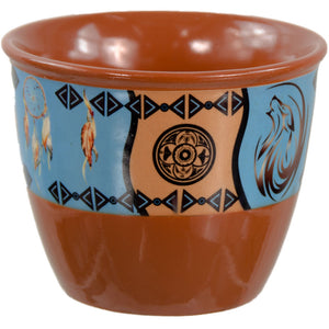 Ceramic Smudge Pot Brown 5”