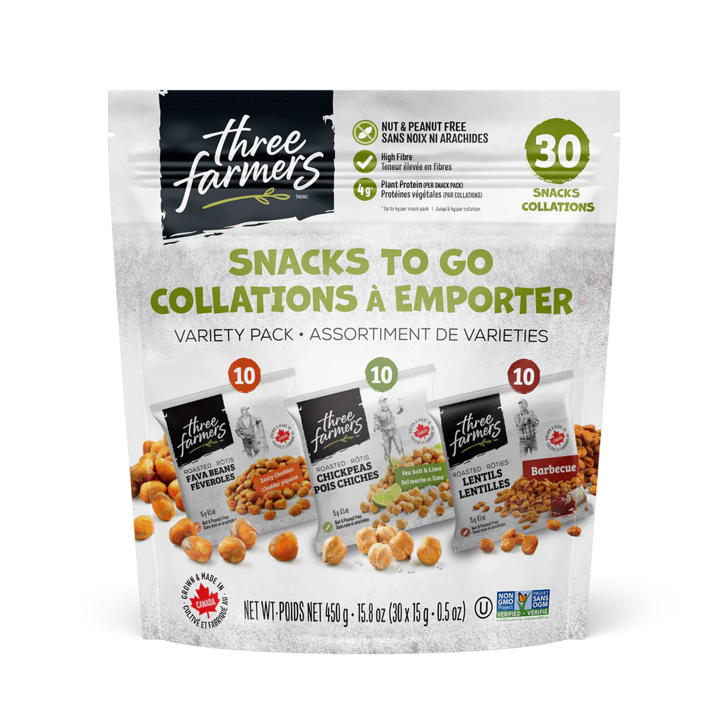 Three Farmers Snacks To Go Variety Pack - Lighten Up Shop