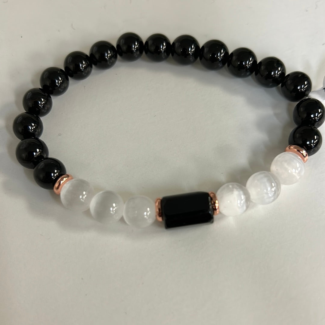 Tourmaline Selenite Bracelet - Lighten Up Shop