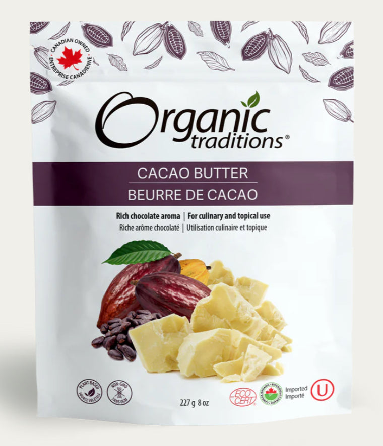 Organic Traditions Cacao Butter 227 grams - Lighten Up Shop