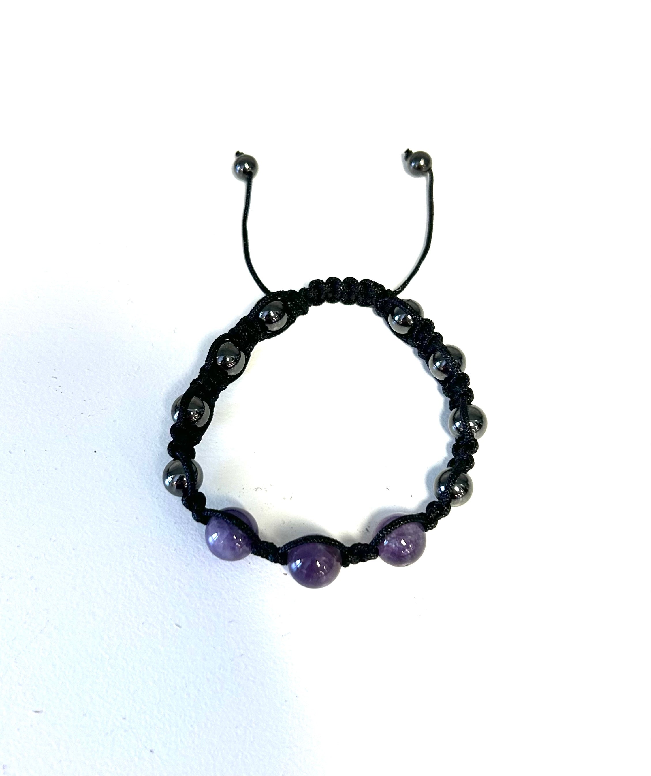 Amethyst / Hematite Bracelet 8mm