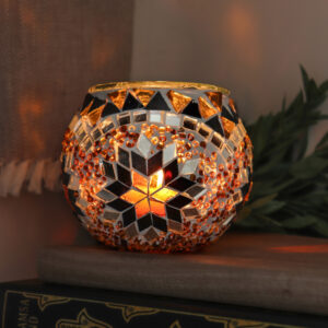 Turkish Mosaic Candle Holder - Earth