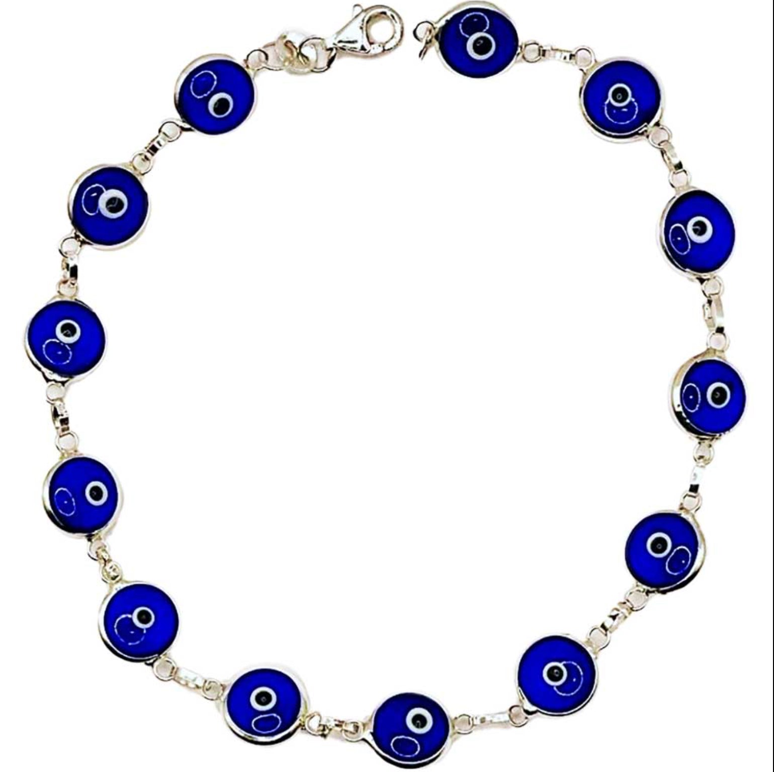 Evil Eye Sterling Silver Bracelet - Lighten Up Shop