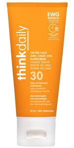 ThinkDaily Tinted Face Zinc Oxide 20% Sunscreen - 59ml - Lighten Up Shop