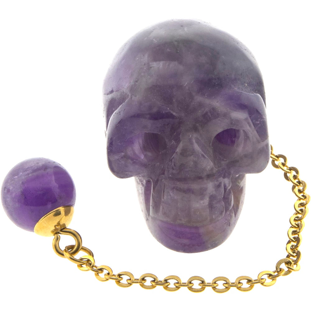 Amethyst Skull Pendulum