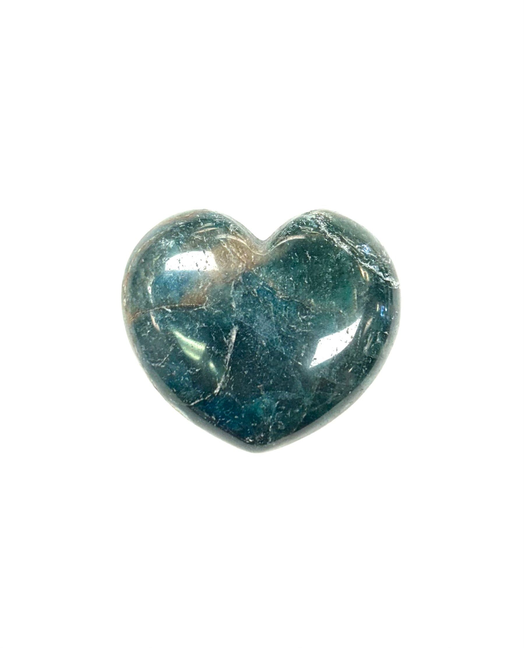Blue Apatite Heart 1.75” - Lighten Up Shop