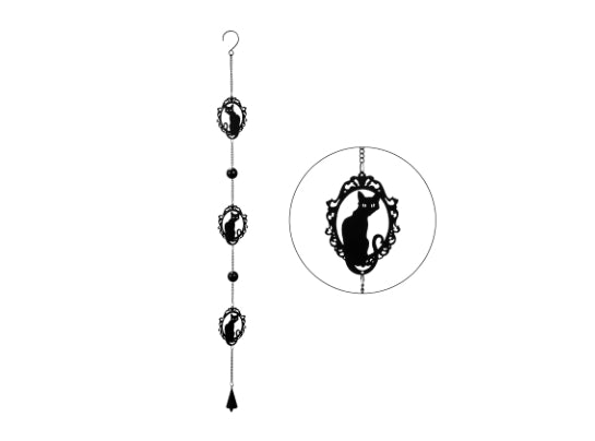 Black Cat Silhouette Windchime