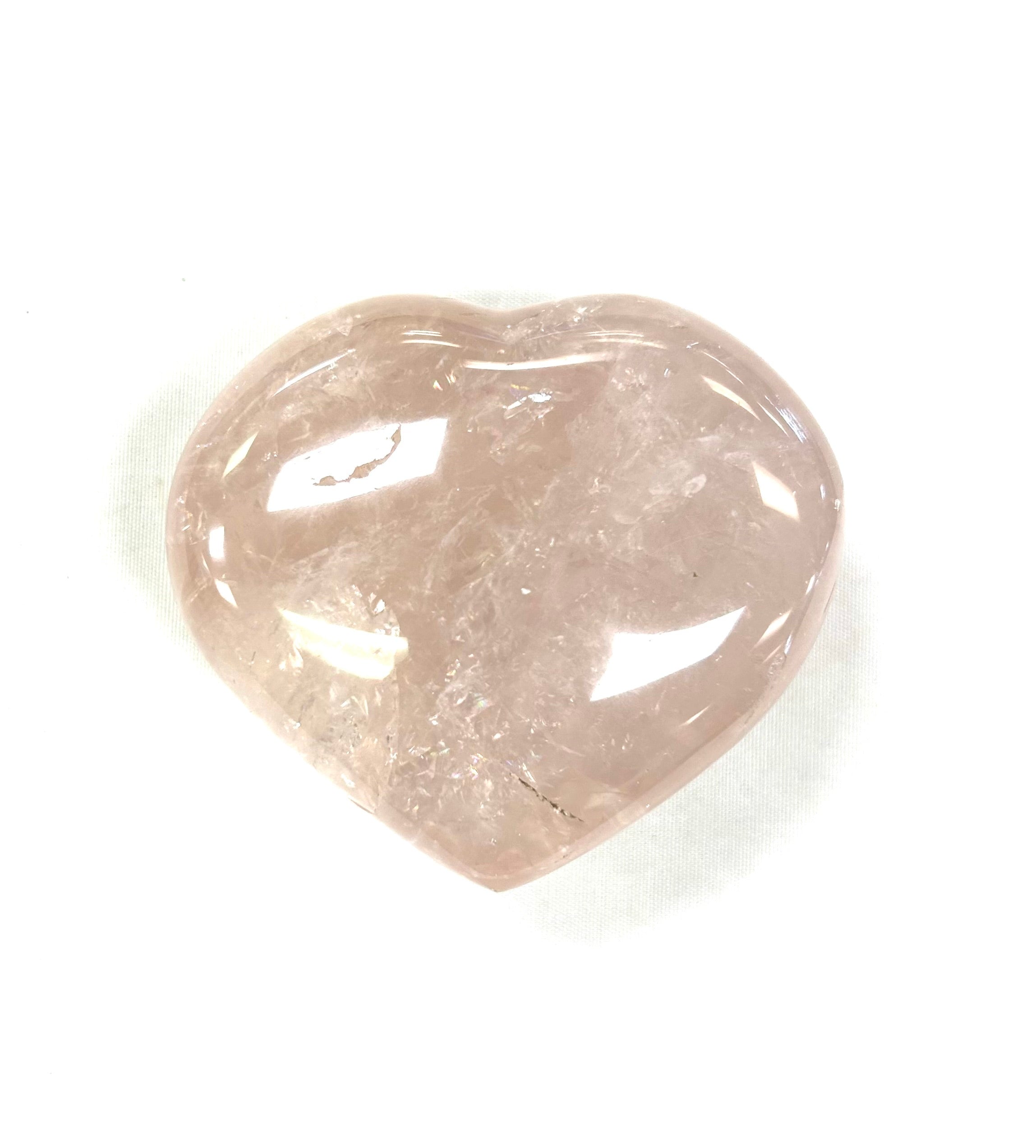 Rose Quartz Heart 3”