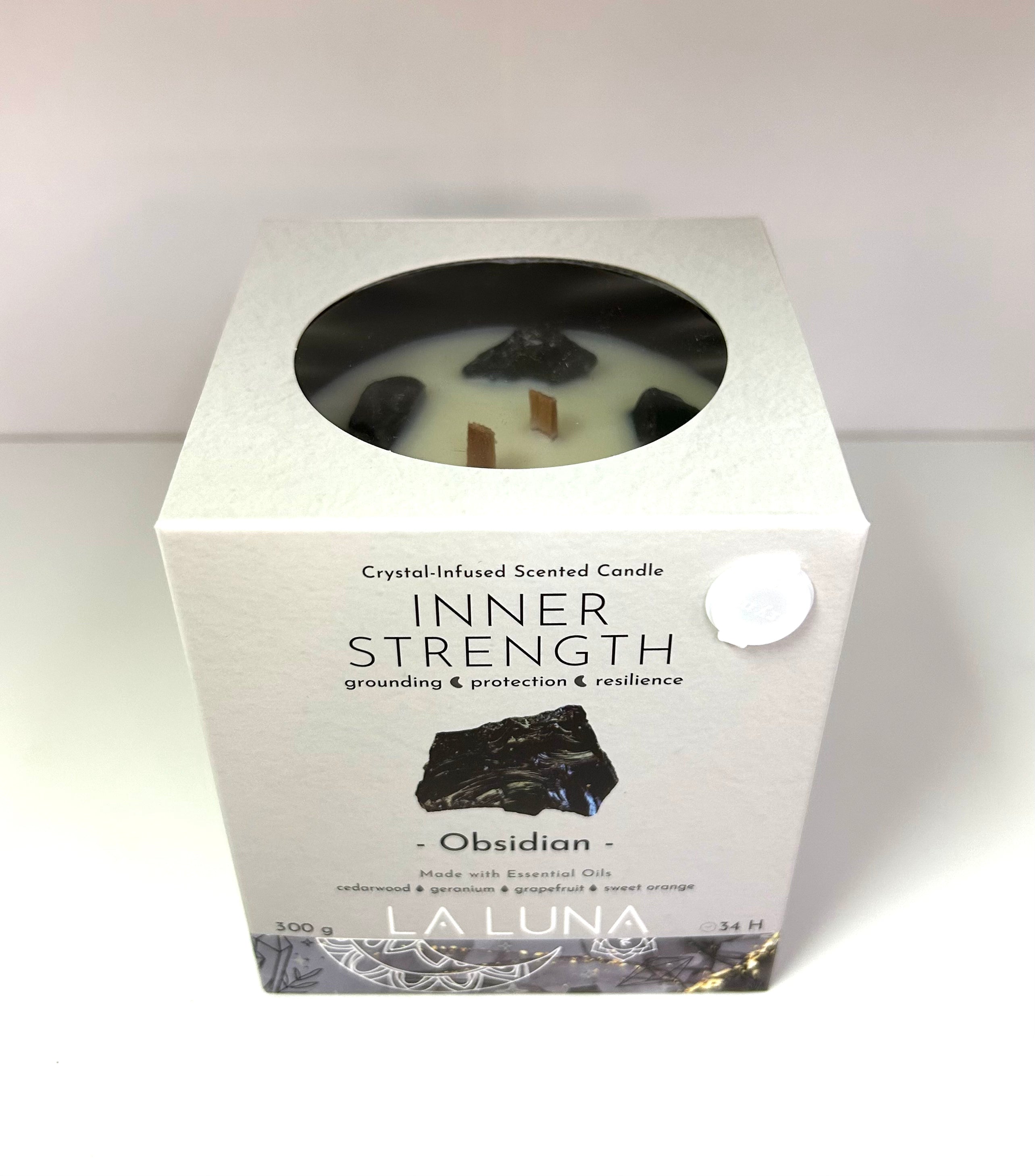 La Luna Crystal Infused Scented Candles - Lighten Up Shop