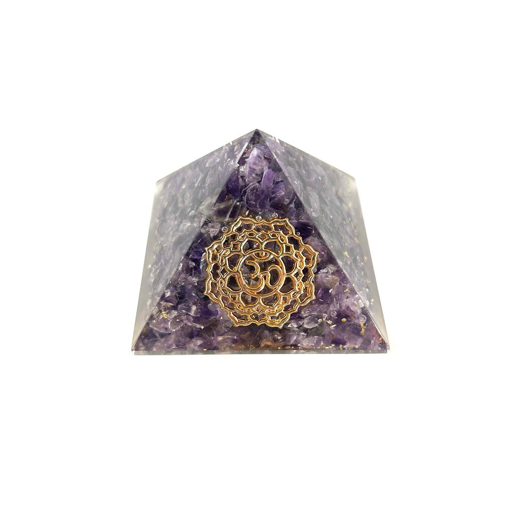 Amethyst Orgone Crown Chakra Pyramid - Lighten Up Shop