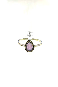 Amethyst Ring Teardrop ($34) - Lighten Up Shop