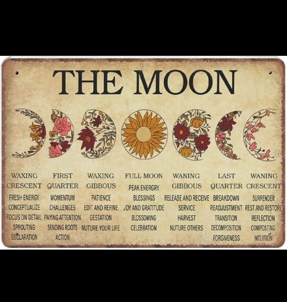 Metal Wall Plaque The Moon - Lighten Up Shop