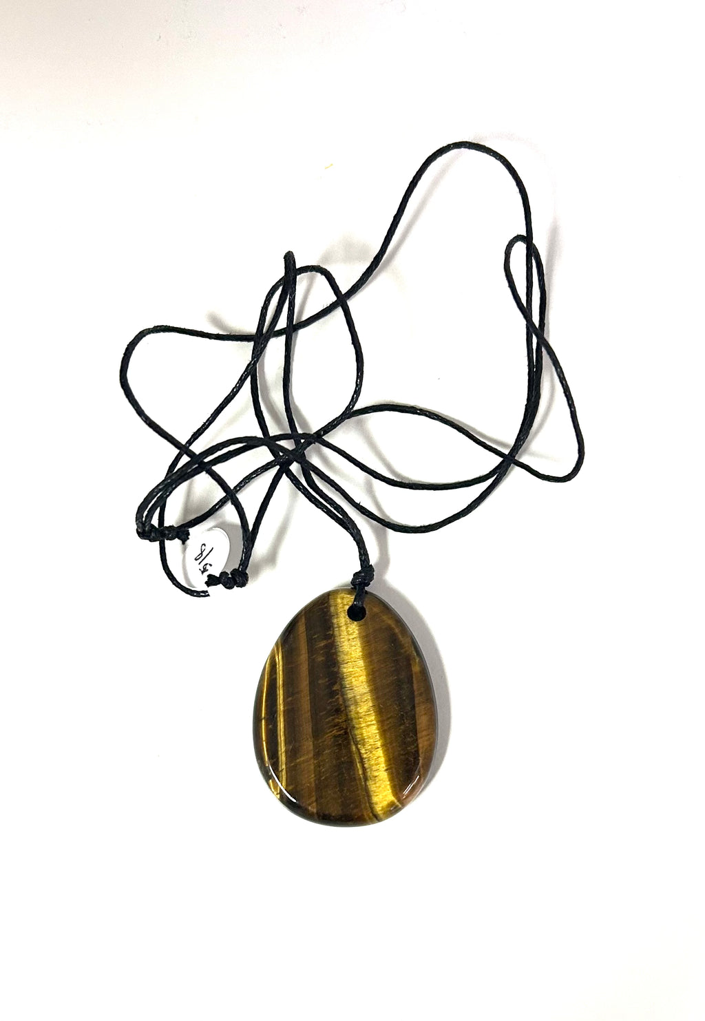 Tiger’s Eye Flat Pendant Necklace - Lighten Up Shop